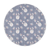 Planche À Découper Motif de lamas et de fleurs (Devant)