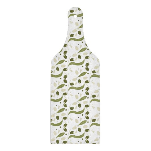 Planche À Découper Motif de l'arbre de la branche des olives (Devant)