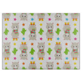 Planche À Découper Motif De Llamas, Cute Llamas, Alpacas, Cactus (Devant)