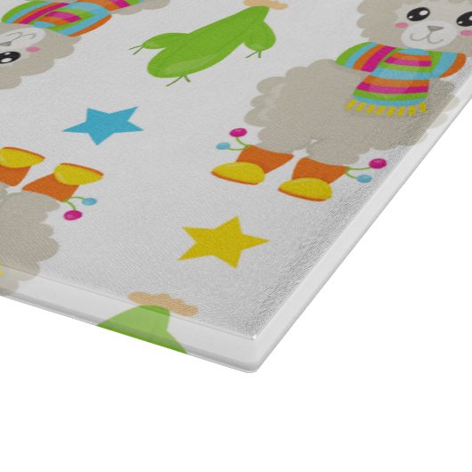 Planche À Découper Motif De Llamas, Cute Llamas, Alpacas, Cactus (Coin)