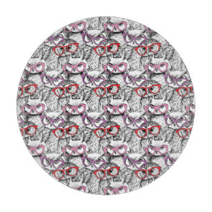 Planche À Découper Motif de lunettes de hibou