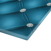 Planche À Découper Motif de luxe Mid Blue Diamond Tufted (Coin)
