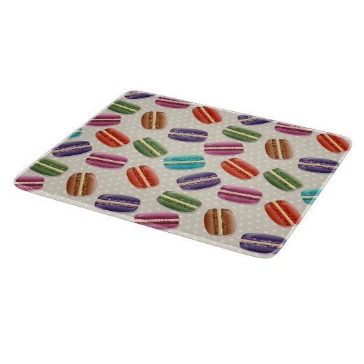 Planche À Découper Motif de macarons colorés (Coin)