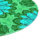 Planche À Découper Motif de marguerite géométrique en Turquoise et Ve (Coin)