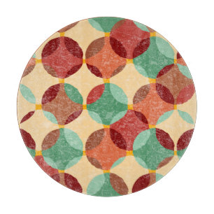 Planche À Découper Motif de mosaïque circulaire, illustration géométr