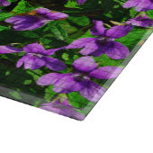 Planche À Découper Motif de mosaïque en bois de violet de fleur WI (Coin)