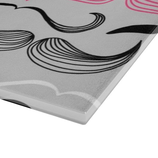 Planche À Découper Motif de moustache, rétro style (Coin)