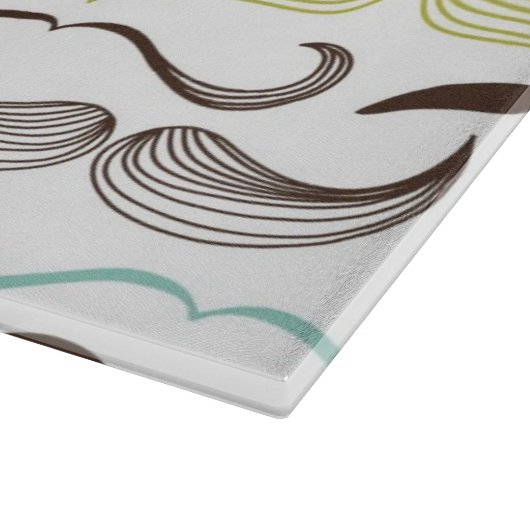 Planche À Découper Motif de moustache, rétro style 2 (Coin)