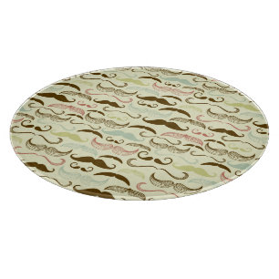 Planche À Découper Motif de moustache, rétro style 4