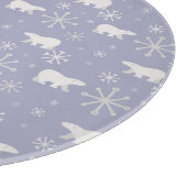 Planche À Découper Motif de Noël avec ours polaires et flocons de nei (Coin)