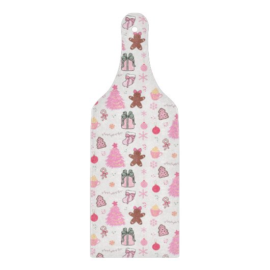 Planche À Découper Motif de Noël rose (Devant)