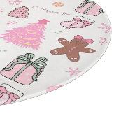 Planche À Découper Motif de Noël rose (Coin)