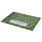 Planche À Découper Motif de pain d'épices de Noël avec voeux et année (Coin)