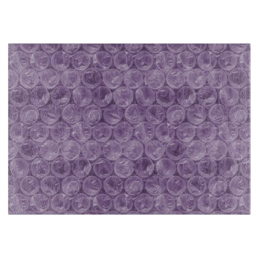 Planche À Découper Motif de papier bulle violet (Devant)