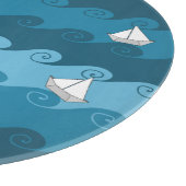 Planche À Découper Motif de papier de bateaux (Coin)