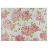 Planche À Découper Motif de papier peint d'élégance des roses roses 3 (Devant)