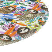 Planche À Découper Motif de paresse d'aquarelle de bande dessinée (Coin)