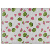 Planche À Découper Motif de pastèque rose et vert d'été (Devant)