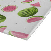 Planche À Découper Motif de pastèque rose et vert d'été (Coin)