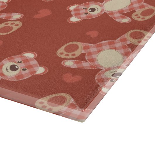 Planche À Découper motif de patchwork d'ours (Coin)