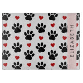 Planche À Découper Motif De Pâtes, Pâtes Noires, Coeurs Rouges, Votre (Devant)