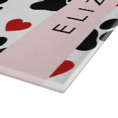 Planche À Découper Motif De Pâtes, Pâtes Noires, Coeurs Rouges, Votre (Coin)