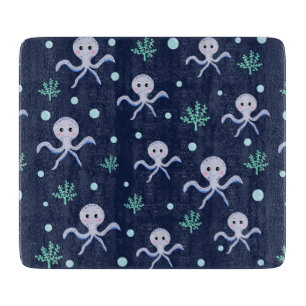 Planche À Découper Motif de Pieuvre Mignonne