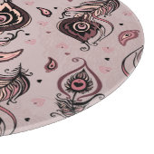 Planche À Découper Motif de plume de paon (Coin)