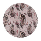 Planche À Découper Motif de plume de paon (Devant)