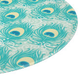 Planche À Découper motif de plumes de paon (Coin)