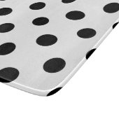 Planche À Découper Motif de point noir et blanc de polka (Coin)