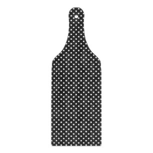 Planche À Découper Motif de point noir et blanc de polka