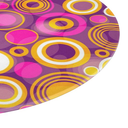 Planche À Découper Motif de point violet de polka (Coin)