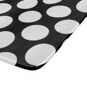 Planche À Découper Motif de pois blanc noir moderne (Coin)