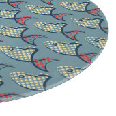 Planche À Découper Motif de poissons de point de polka (Coin)