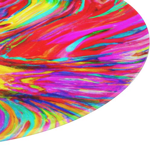 Planche À Découper Motif de projection de couleur Abstrait (Coin)