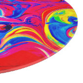 Planche À Découper Motif de projection de couleur vive (Coin)