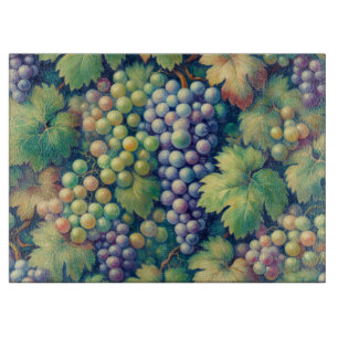 Planche À Découper Motif de raisin coloré