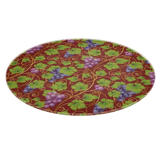 Planche À Découper Motif de raisins (Coin)