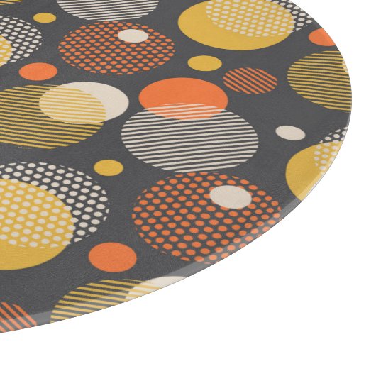 Planche À Découper Motif de rayure de point de polka (Coin)