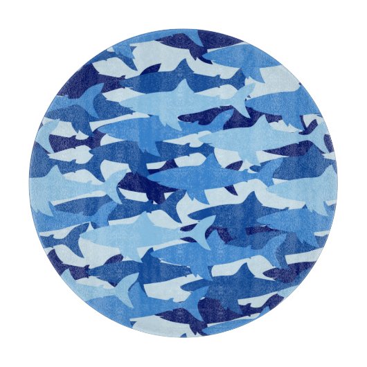 Planche À Découper Motif de requin bleu (Devant)