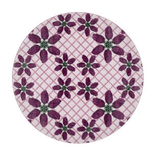 Planche À Découper Motif de rose pourpre foncé — Flore élégante de pr