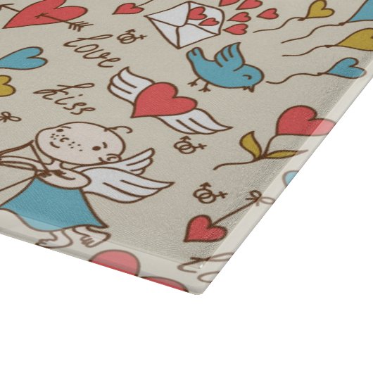 Planche À Découper Motif de Saint-Valentin avec le cupidon (Coin)