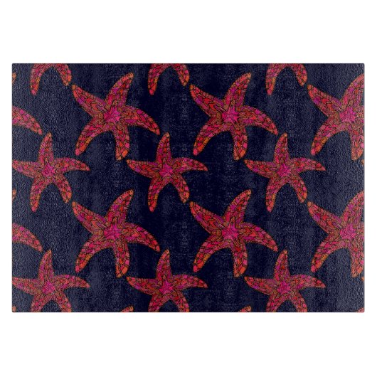 Planche À Découper Motif de style d'étoiles de mer (Devant)