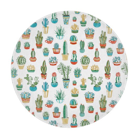 Planche À Découper Motif de Succulents (Devant)