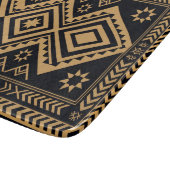 Planche À Découper Motif de surface abstrait boho or noir (Coin)