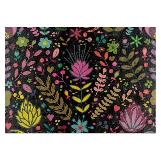 Planche À Découper Motif de surface Florale - Papier peint Fleurs Des (Devant)