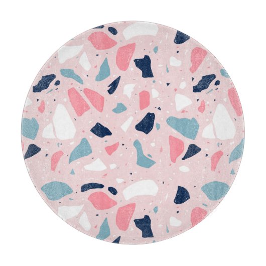 Planche À Découper Motif de Terrazzo rose (Devant)