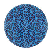 Planche À Découper motif de texture de léopard bleu (Devant)