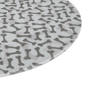 Planche À Découper Motif de texture d'os à fond gris (Coin)